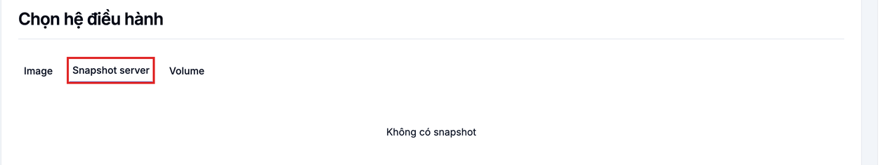 Chọn từ Snapshot server