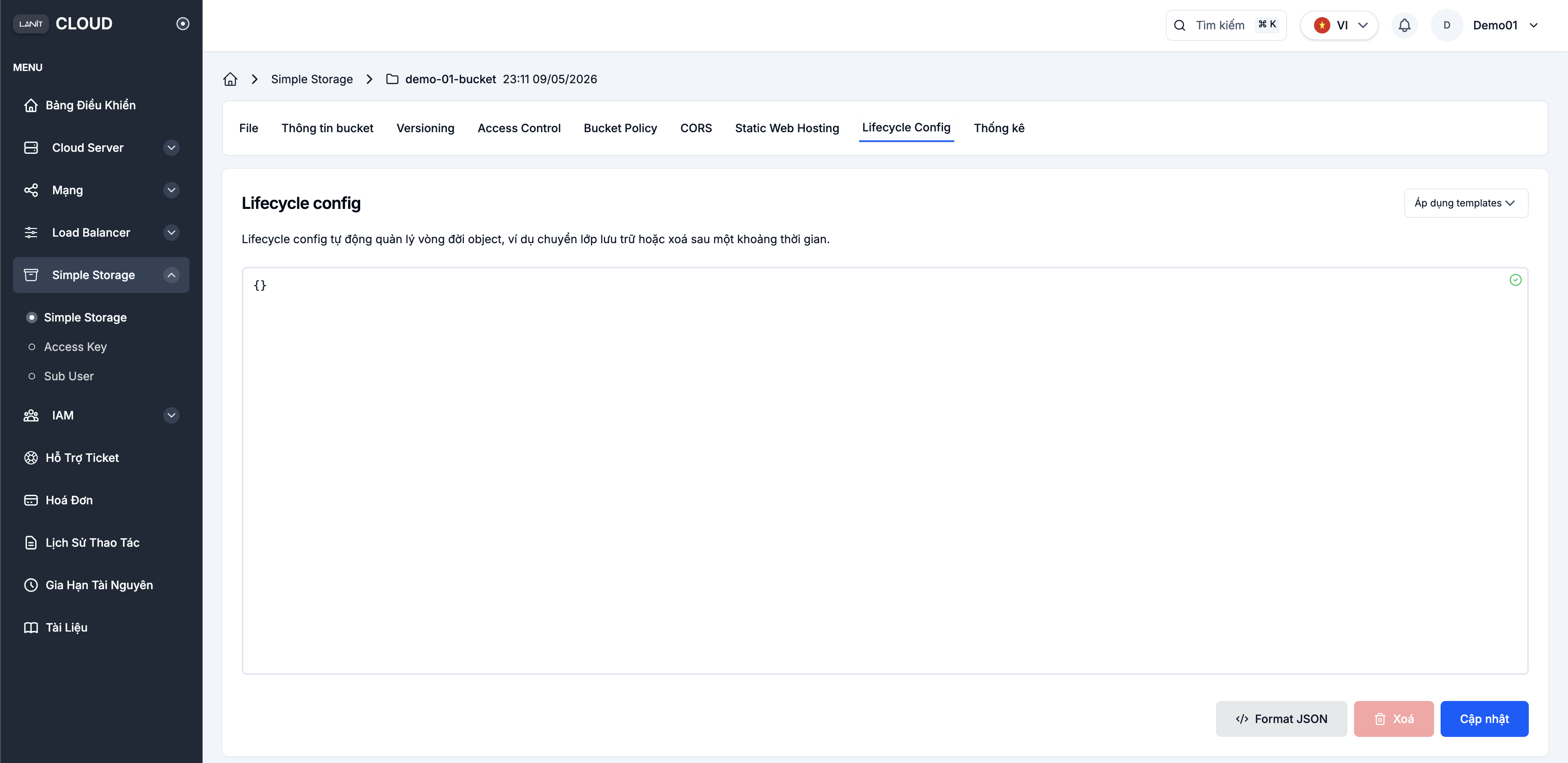 Tab Lifecycle Config - JSON Editor