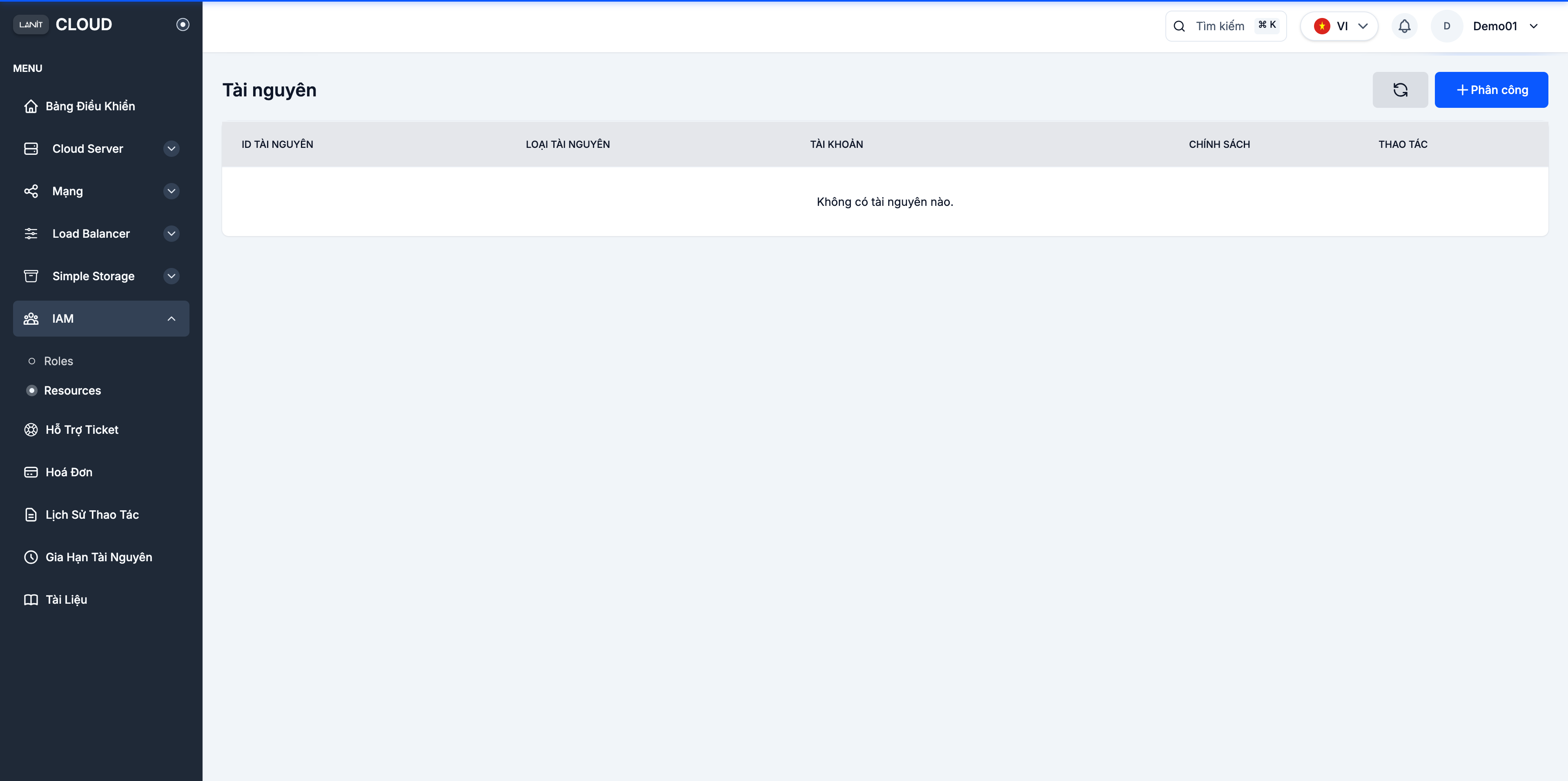 IAM Resources — assigning specific resources to a user
