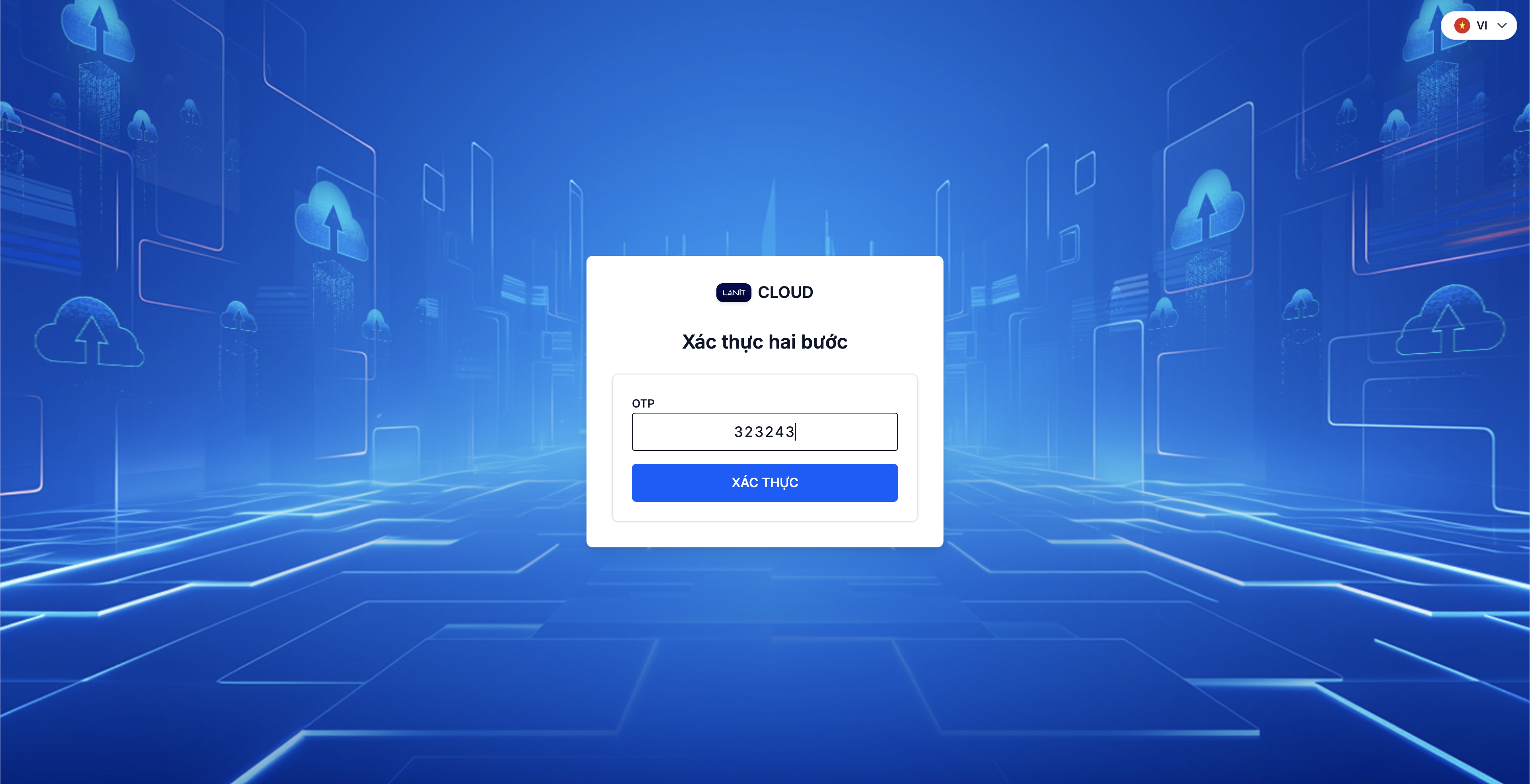 2FA OTP entry form